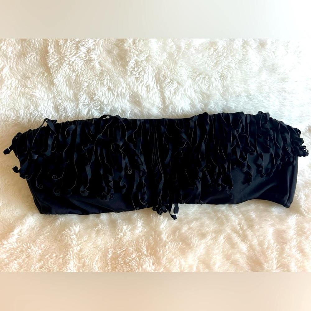 Victoria Secrets Black Tassel Bikini Top